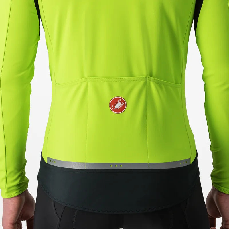 Castelli Perfetto RoS 2 Long Sleeve Men's Jacket - Electric Lime/Dark Gray