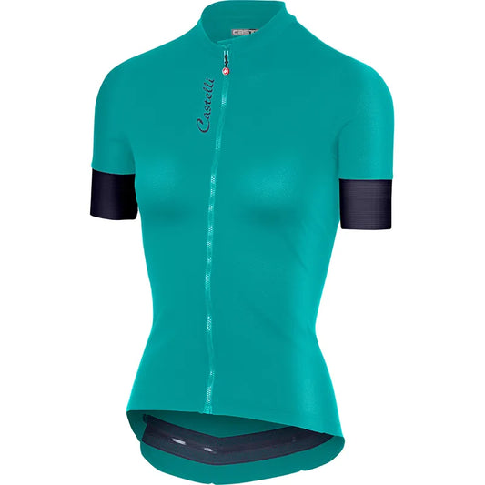 Castelli Anima 2 Women's Jersey - Turquoise/Green/Dark/Sky Blue