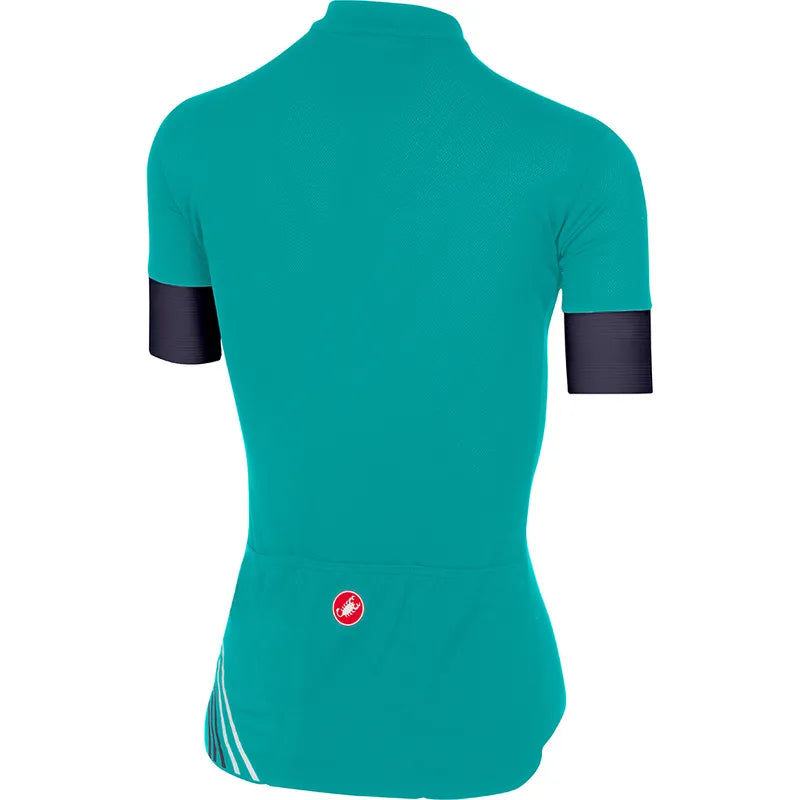 Castelli Anima 2 Women's Jersey - Turquoise/Green/Dark/Sky Blue