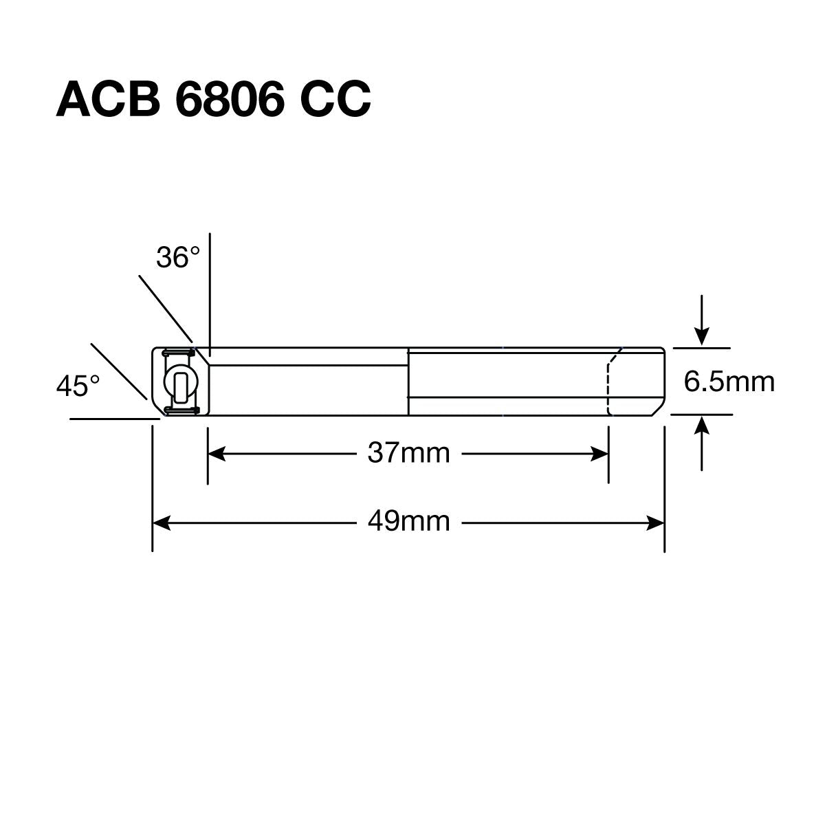 Enduro HS Bearing 1.375" 37 x 49 x 6.5 36x45° SS