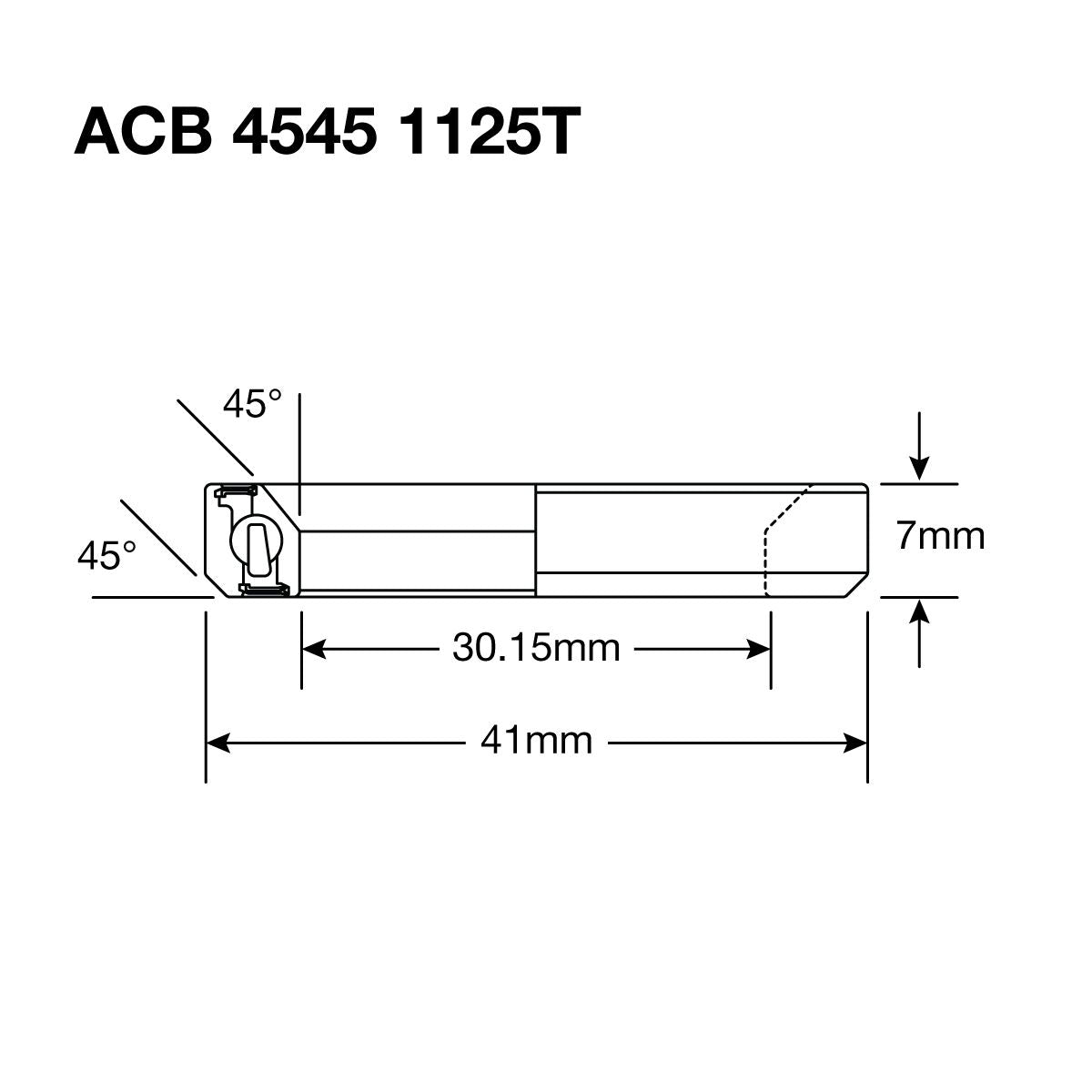Enduro HS Bearing 1.125" 30.15 x 41 x 7 45x45° SS