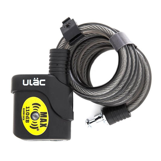 ULAC Lock Bulldog Cable 110 Decibel Alarm Key 12mm x 120cm