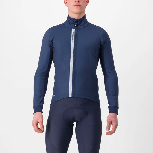 Castelli Entrata Jacket Men's - Belgian Blue / Sliver