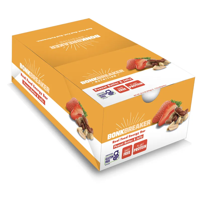 Bonk Breaker Peanut Butter & Jelly Energy Bars - Box of 12