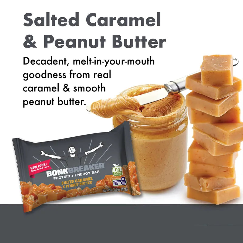 Bonk Breaker Salted Caramel & Peanut Butter Protein + Energy Bar - Single EXP 12/02/2026