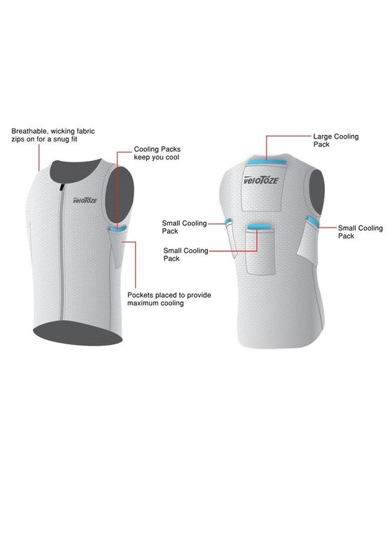 VeloToze Cooling Vest - Men's White - Large