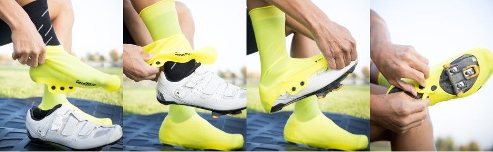 VeloToze Shoe Covers Tall Silicone With Snaps - Black