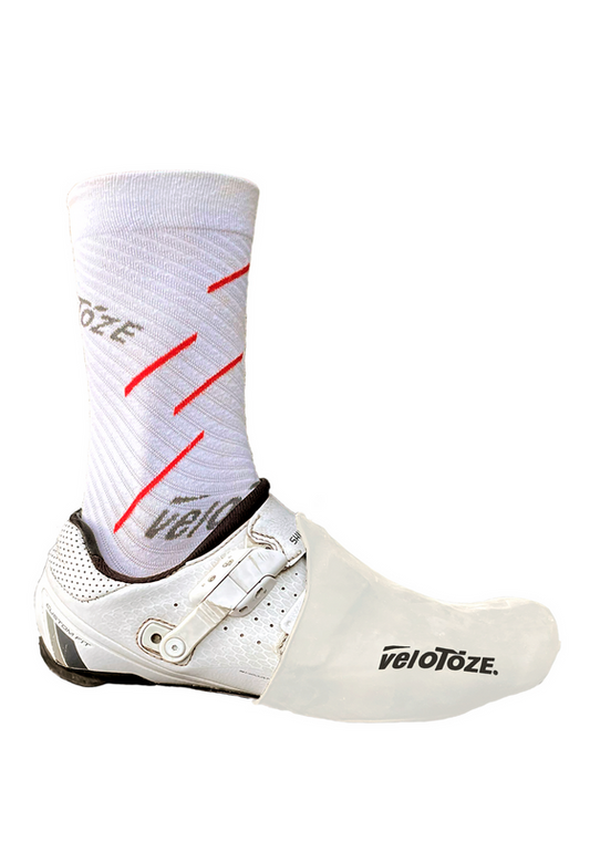 VeloToze Toe Covers Silicone- White - One Size