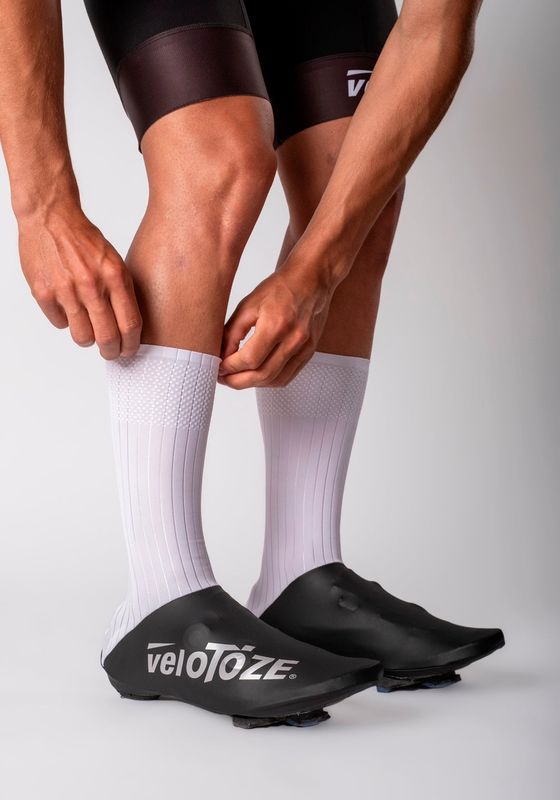 VeloToze Shoe Covers Aero - White / Black