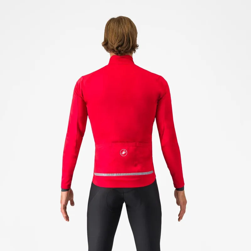 Castelli Go Men's Cycling Jacket - Red/Silver Gray