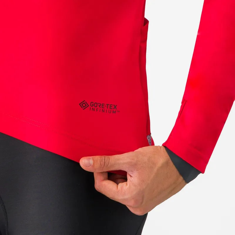 Castelli Go Men's Cycling Jacket - Red/Silver Gray