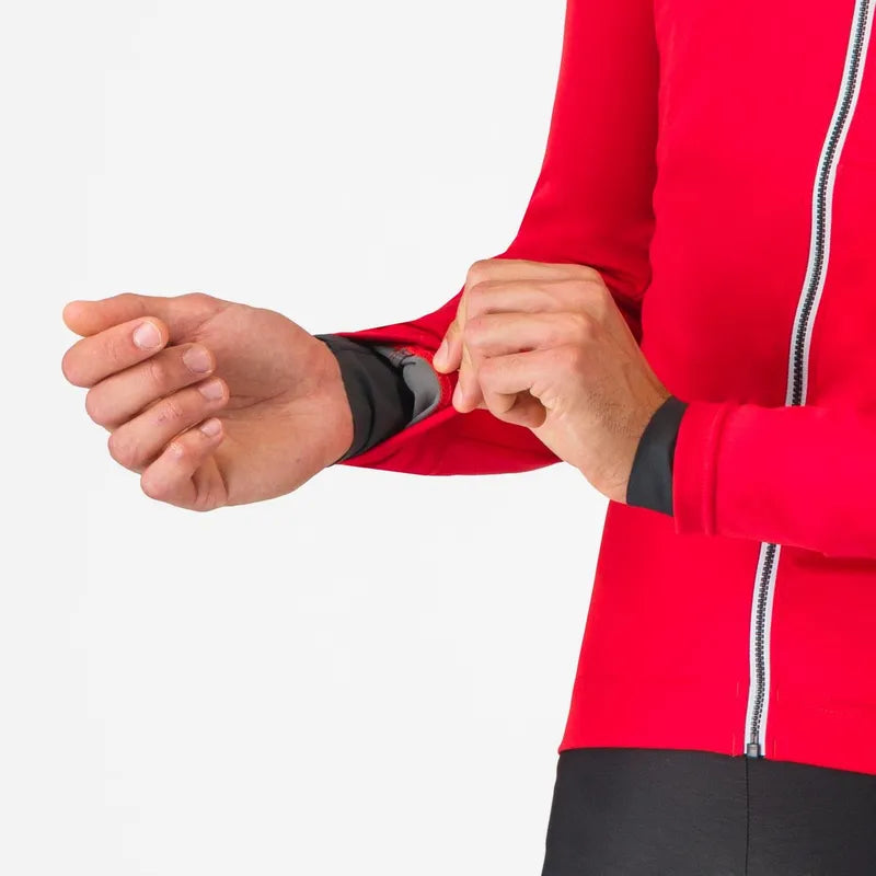 Castelli Go Men's Cycling Jacket - Red/Silver Gray