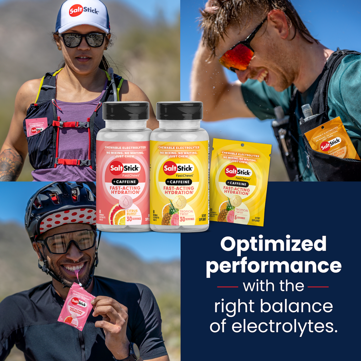 Saltstick Caffeine FastChews - Bottle