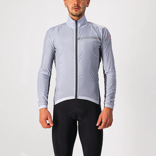 Castelli Squadra Stretch Jacket Men's Silver Gray/Dark Gray
