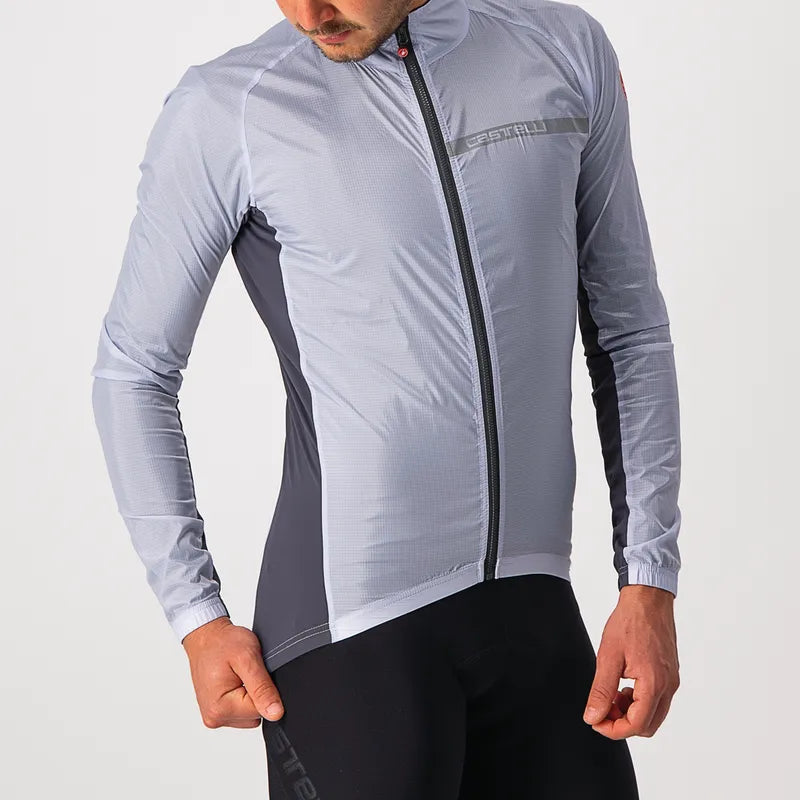 Castelli Squadra Stretch Jacket Men's Silver Gray/Dark Gray