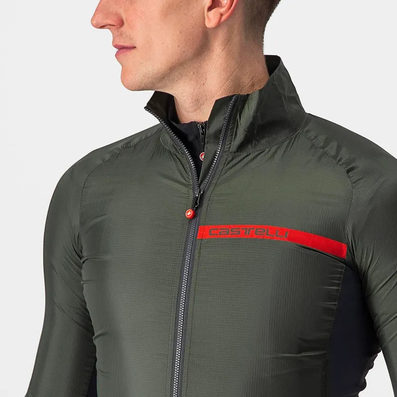 Castelli Squadra Stretch Jacket Men's Military Green/Dark Gr