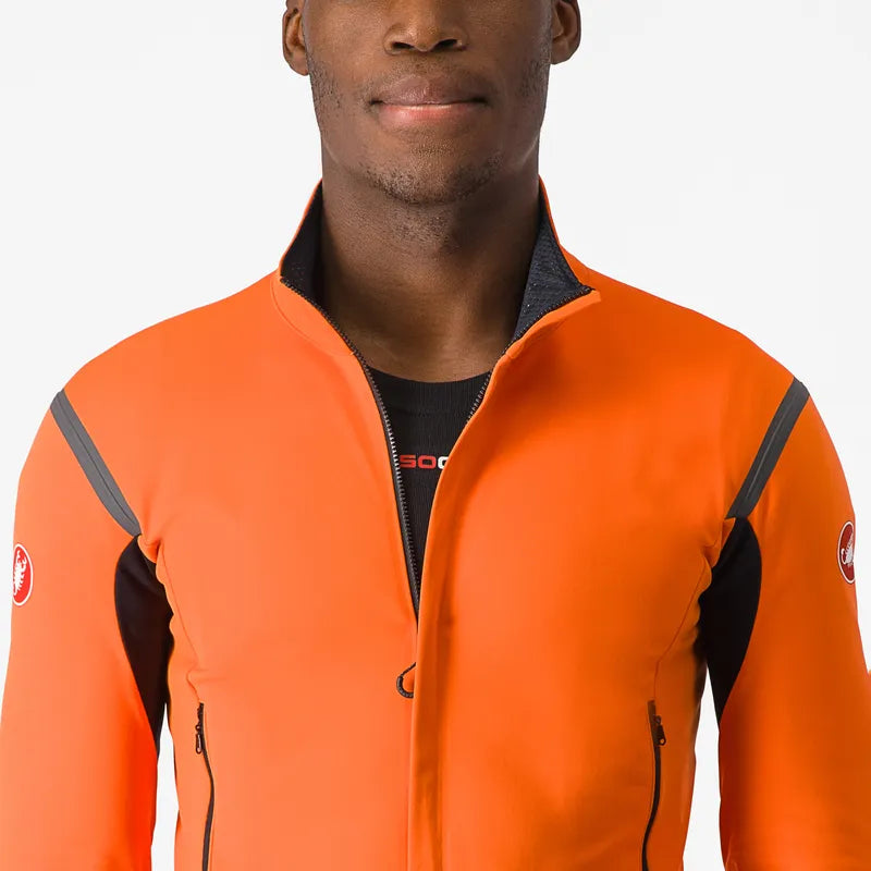Castelli Perfetto Ro S 2 Long Sleeve Jacket Men's Red Orange/