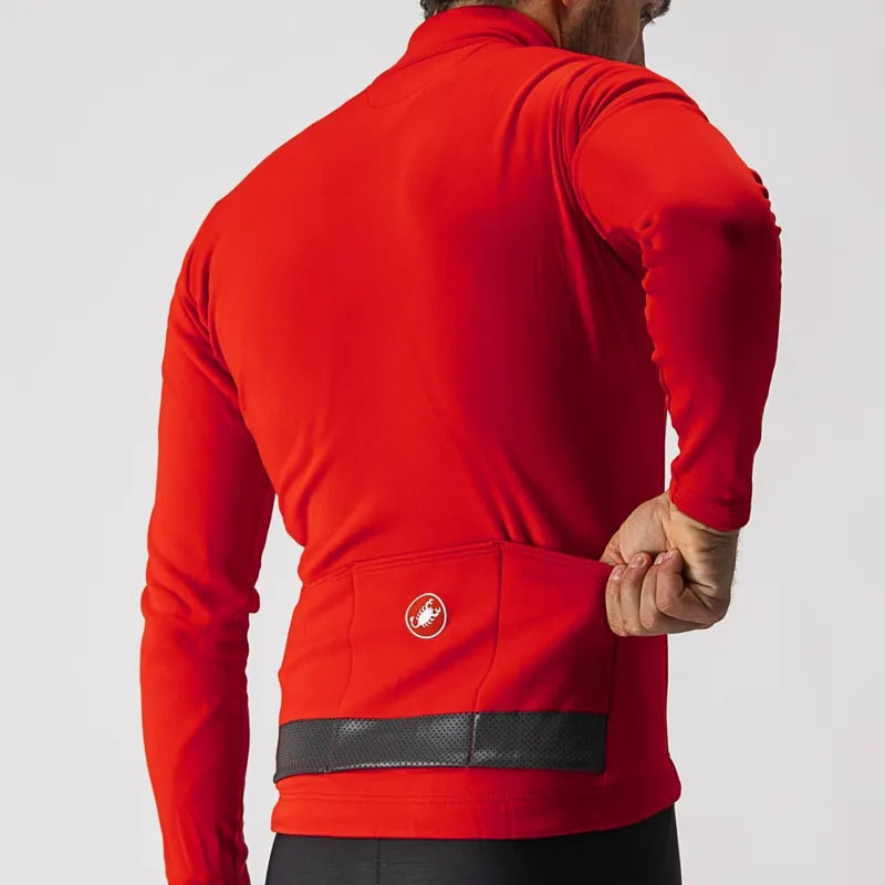 Castelli Puro 3 Fz Jersey Men's Red/Black Reflex