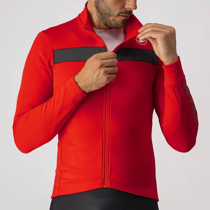 Castelli Puro 3 Fz Jersey Men's Red/Black Reflex