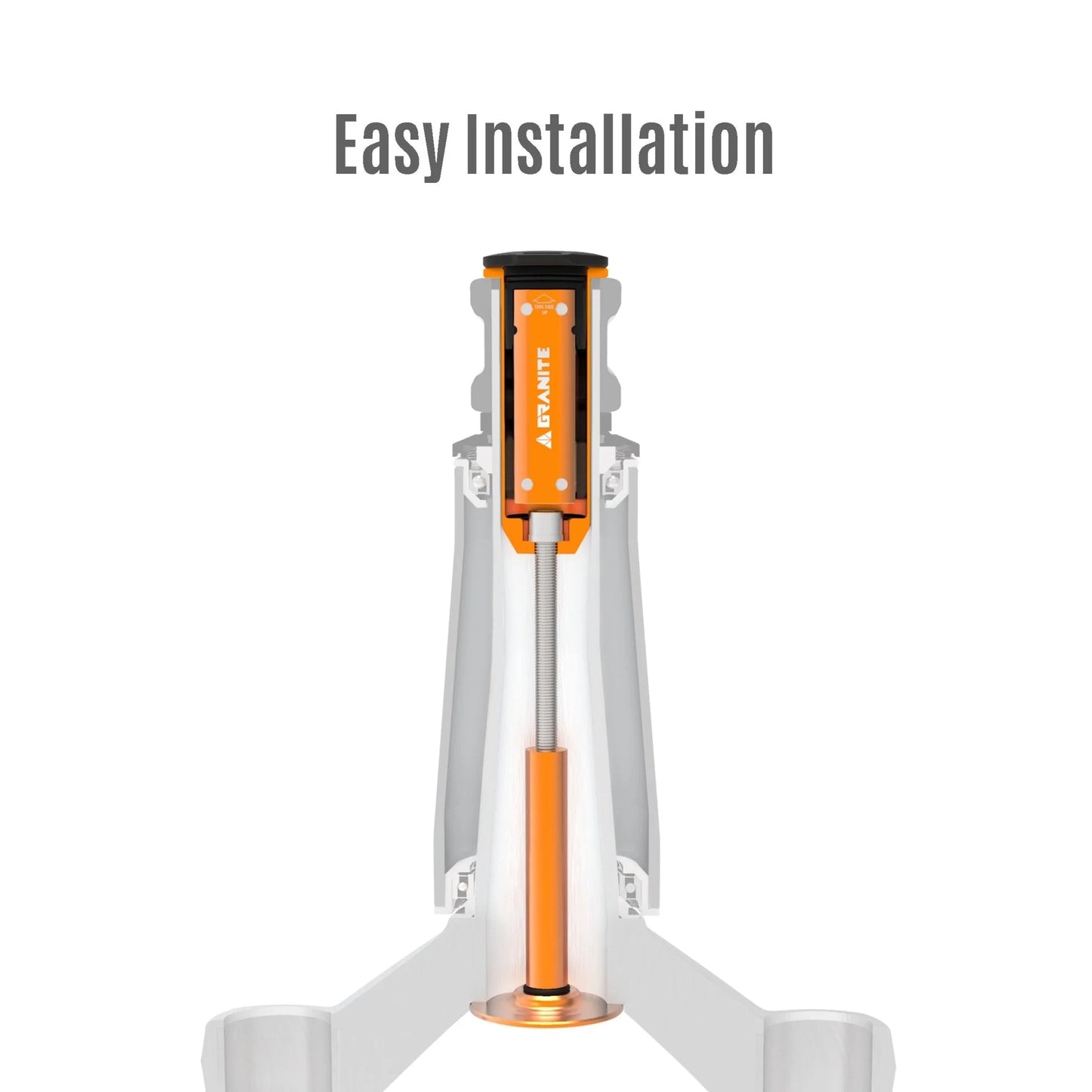 Granite Designs Stash Tool Kit - with 42mm Bottom Cap for Tapered Steerer Orange