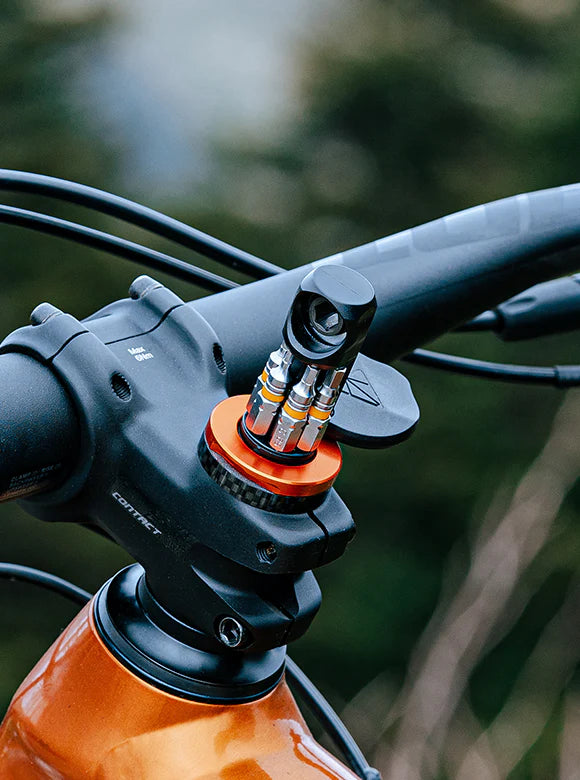 Granite Design Stash RT, Ratchet Tool Kit w/9Bits & Steerer Tube Housing Black