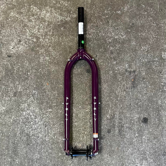 Surly Karate Monkey Fork w/ Hub - Eggplant 27.5 - 200mm Steerer