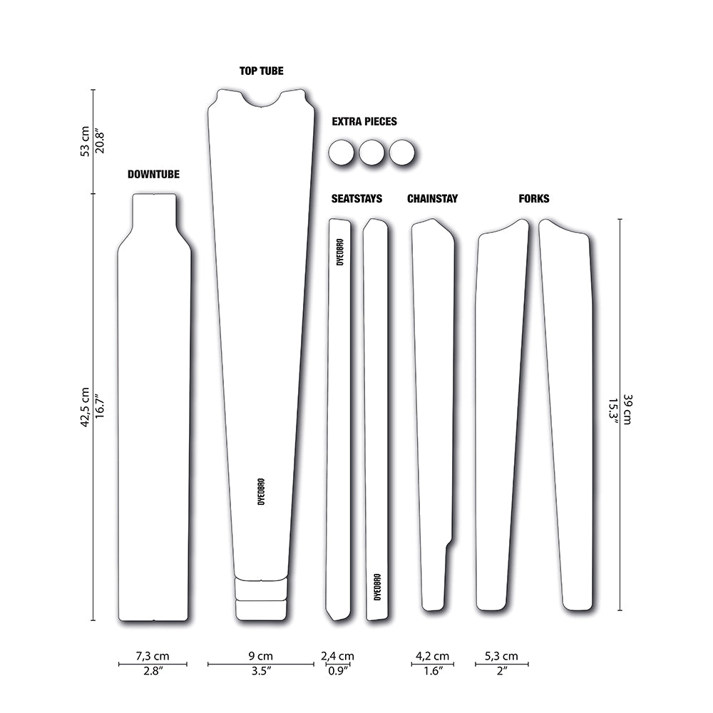 DYEDBRO DROP BAR FRAME PROTECTION - CLEAR GLOSS