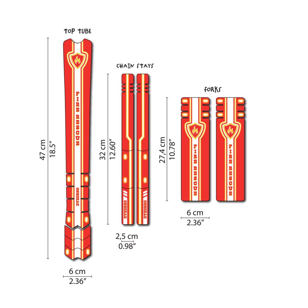 DYEDBRO KIDS FRAME PROTECTION - FIRE RESCUE PATTERN