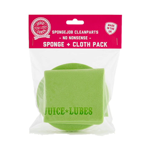 Juice Lubes Spongejob Cleanparts Sponge & Cloth Pack