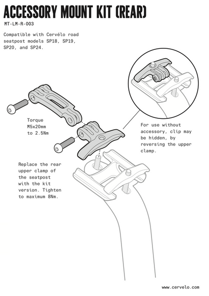 Cervelo rear accessory mount clearance