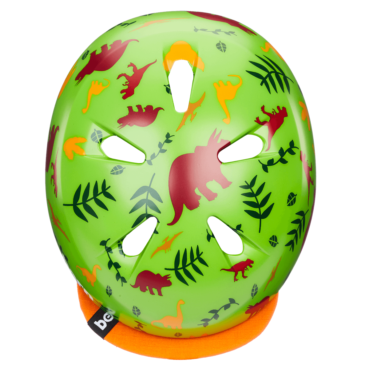 Bern Tigre Satin Green Dino w/ Visor Ã¢â‚¬â€œ XXS