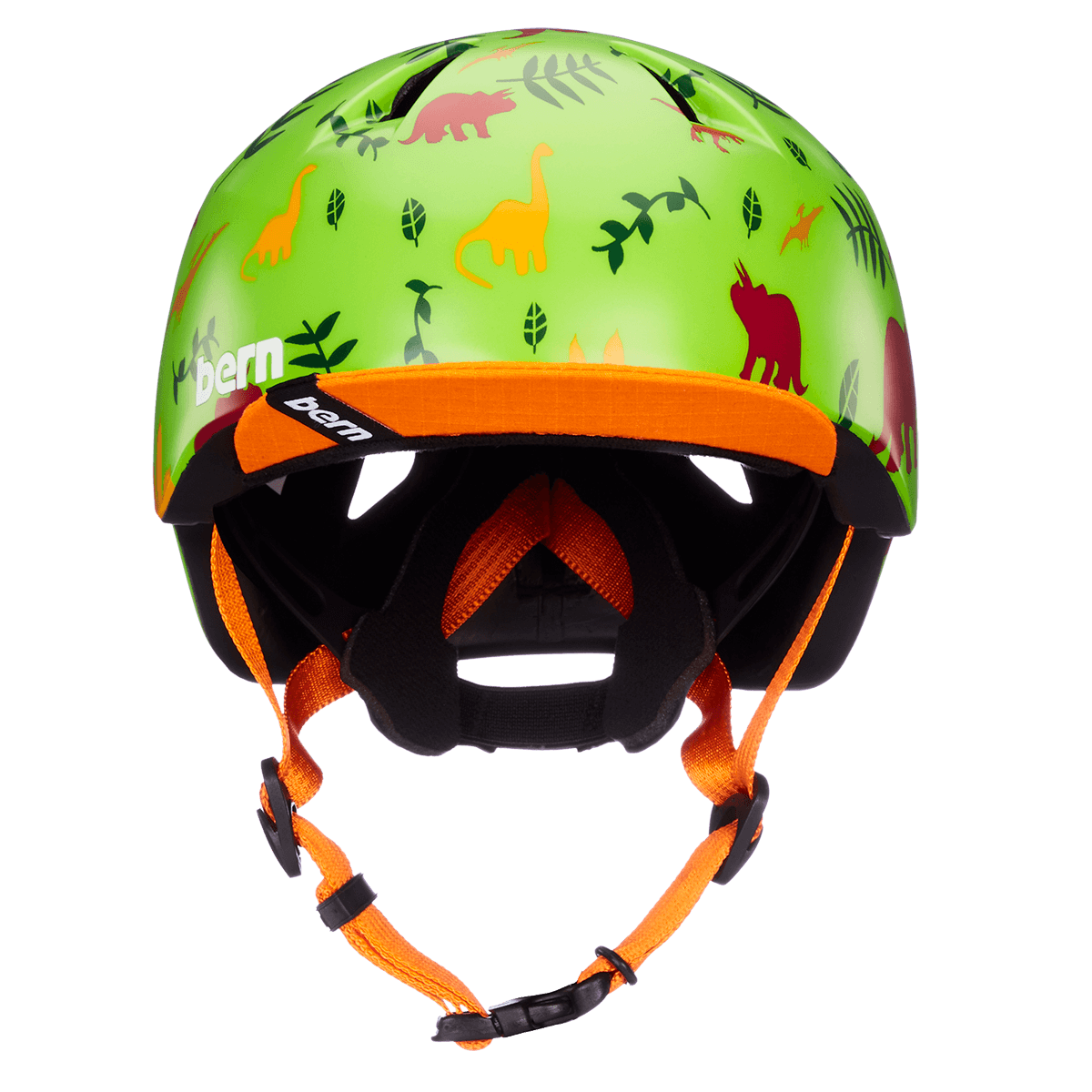 Bern Tigre Satin Green Dino w/ Visor Ã¢â‚¬â€œ XXS