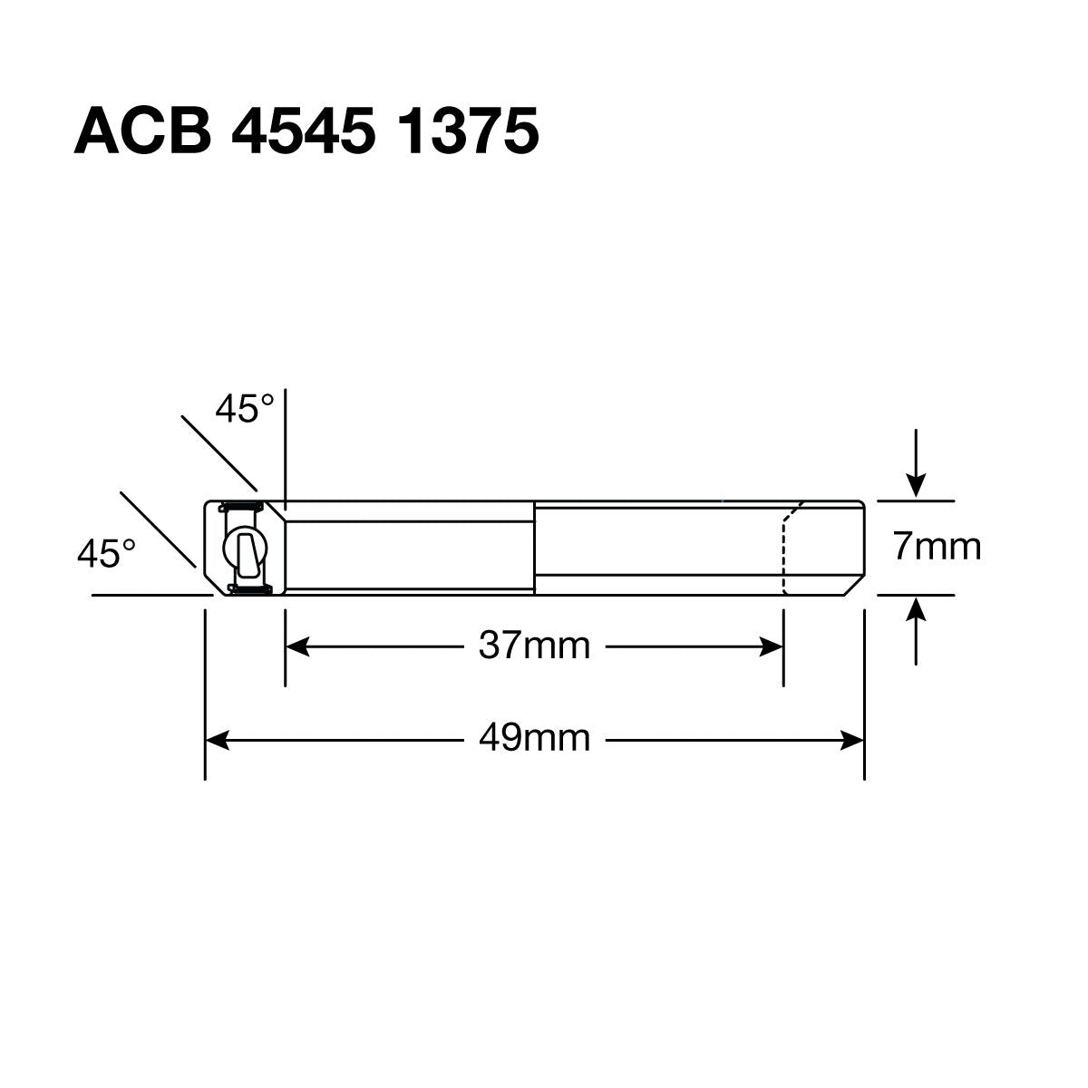 Enduro HS Bearing 1.375" 37 x 49 x 7 45x45Ã‚Â°